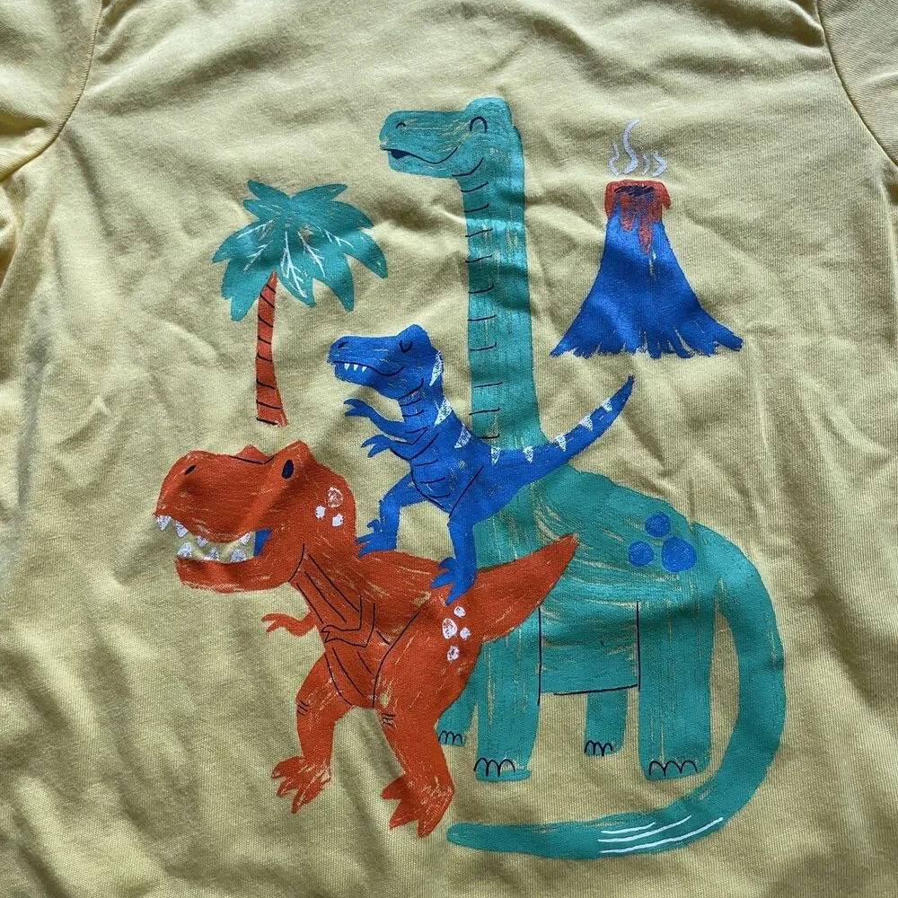 The Children’s Place Dinosaur Short‎ Sleeve Shirt 4T Yellow